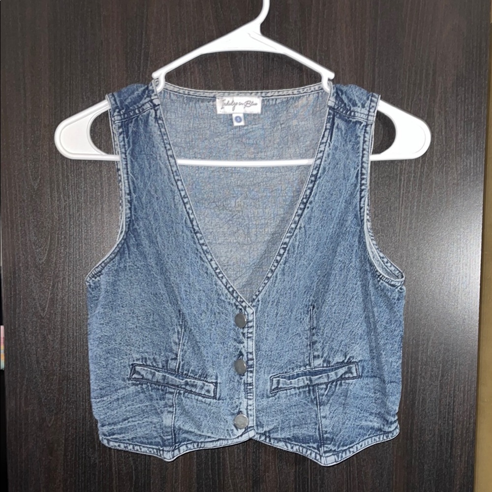 Blue Denim Tank Top by